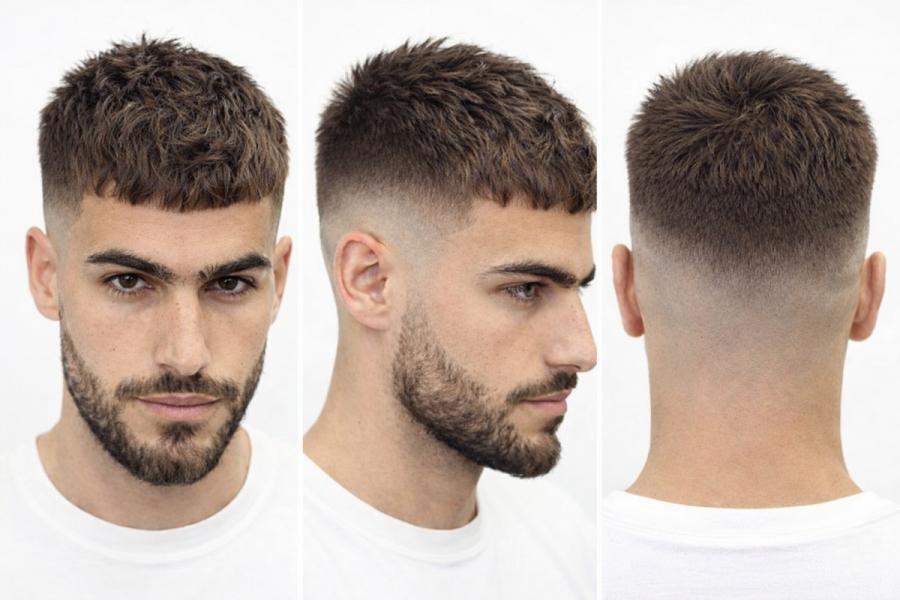 textured crop fade hairstyle