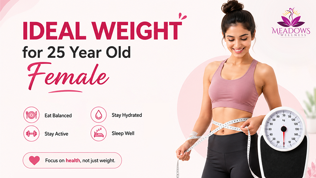 Ideal Weight for 25 Year Old Female in KG | Meadows Wellness